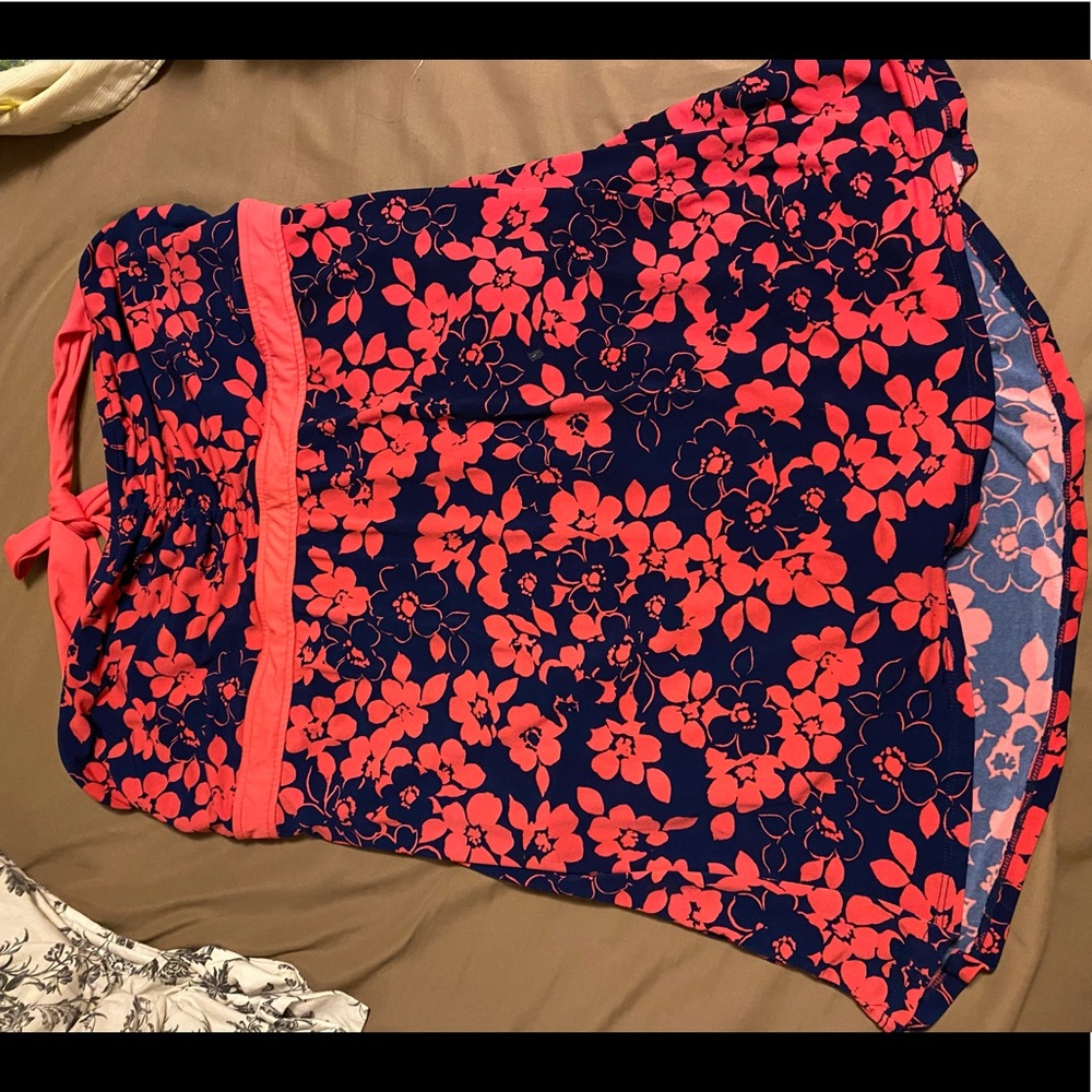 Floral one piece swim suit